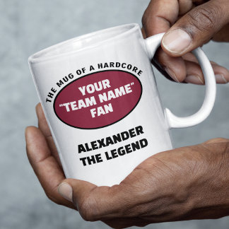 Caneca De Café Fan Red Black - Equipe Americana de Futebol