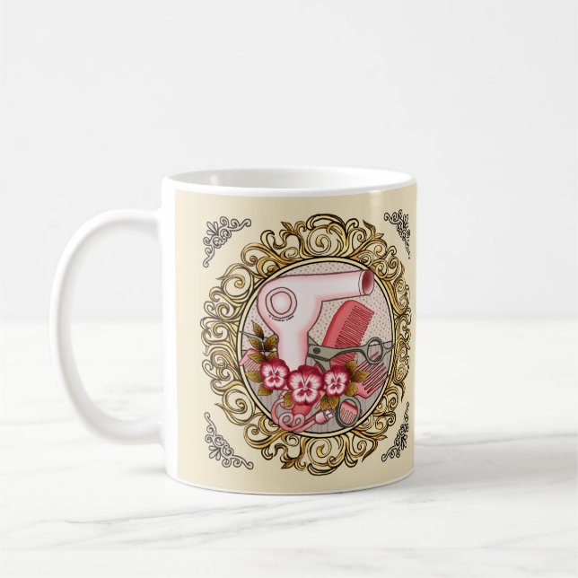 Caneca de Café Fancy Pink Pansy Beautician (Esquerda)