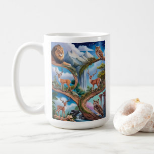 Caneca De Café Fantasia da Vida Selvagem Whimsical Intrai Miniatu