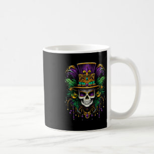 Caneca De Café Fantasia de Carnaval Mardi Gras Crânio de Açúcar N