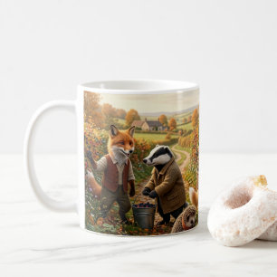 Caneca De Café Fantasia de Colheita de Outono do Critter da Flore