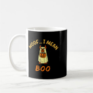 Caneca De Café Fantasia de Fantasma para Cachorro no Halloween