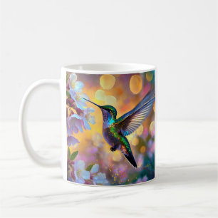 Caneca De Café Fantasia de Flor de Cerejeira Beija-flor