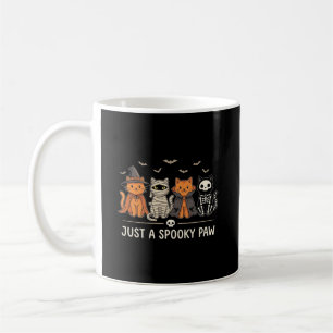 Caneca De Café Fantasia de Gato de Halloween Spooky Paw_1