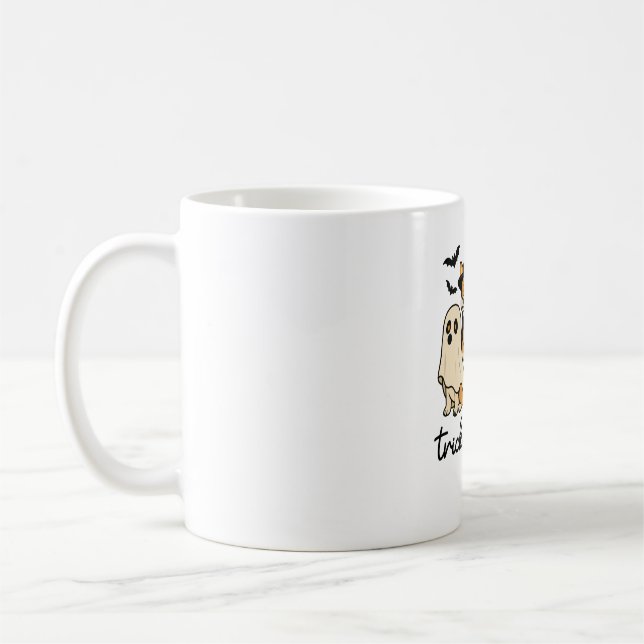 Caneca De Café fantasia de Halloween de corgi (Esquerda)