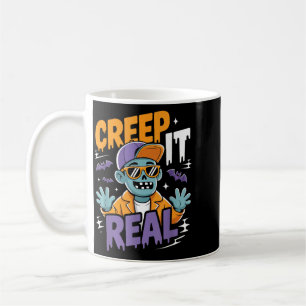 Caneca De Café Fantasia de Halloween Engraçada Creep It Real