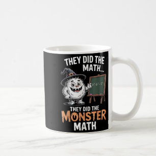 Caneca De Café Fantasia de Monstro Engraçado Professor de Matemát