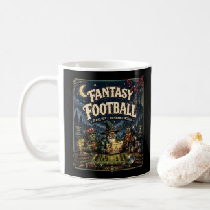 Caneca De Café Fantasia Futebol, Dragão Feitiçaria Fantasia Vinta