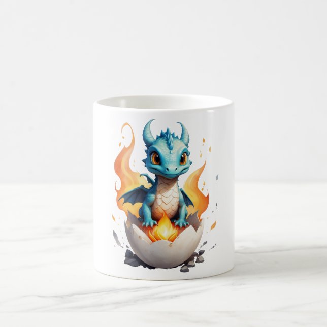 Caneca De Café Fantasias de Bebê Dragão Eclodindo (Centro)