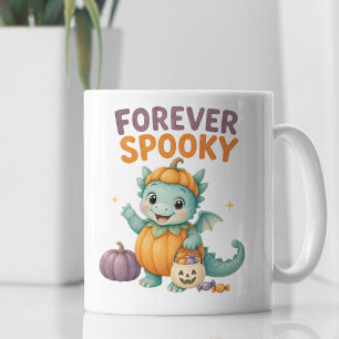 Caneca De Café Fantasias de Dragão Abobora para Sempre Assustador
