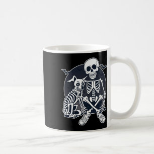 Caneca De Café Fantasias de Esqueleto de Halloween para Cachorro