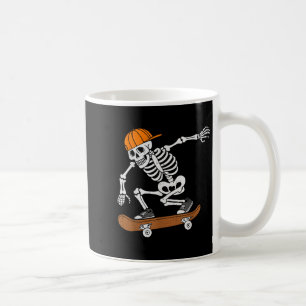 Caneca De Café Fantasias de Halloween de skate Esqueleto andando