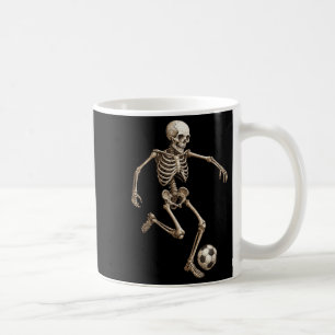 Caneca De Café Fantasias de Halloween retrô de futebol esqueleto
