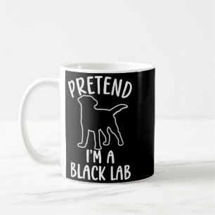 Caneca De Café Fantasie de quem ama cachorro labrador preto para
