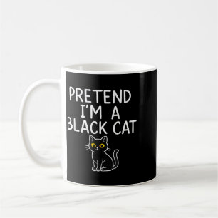 Caneca De Café Fantasie Um Traje De Gato Preto Simples Halloween 
