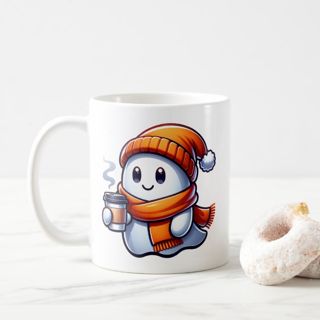 Caneca De Café Fantasma (Com Donut)