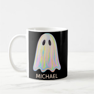Caneca De Café Fantasma Arco-Íris Pastel Fofo Assustador Estéti