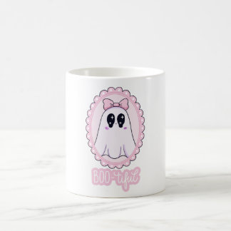 Caneca De Café Fantasma Assustador Rosa Fofa BOO-tiful Kawaii