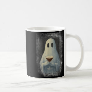 Caneca De Café Fantasma Bebendo Martini de Espresso Halloween Ass