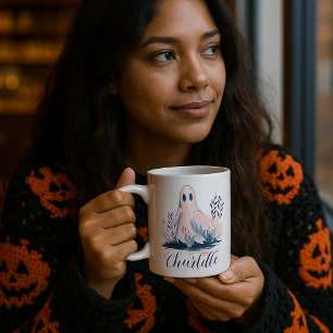 Caneca De Café Fantasma Bonita em Nome de Bushes Halloween