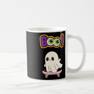 Caneca De Café Fantasma Boo Fofo e Divertido Andando de Skate par