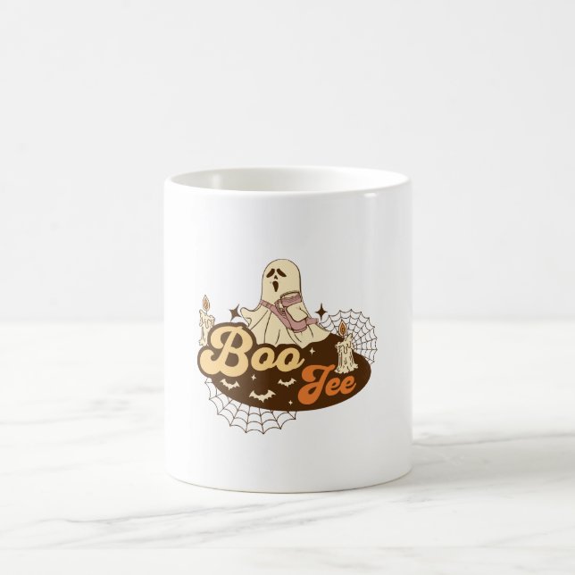 Caneca De Café Fantasma Boo-Jee Halloween engraçado (Centro)
