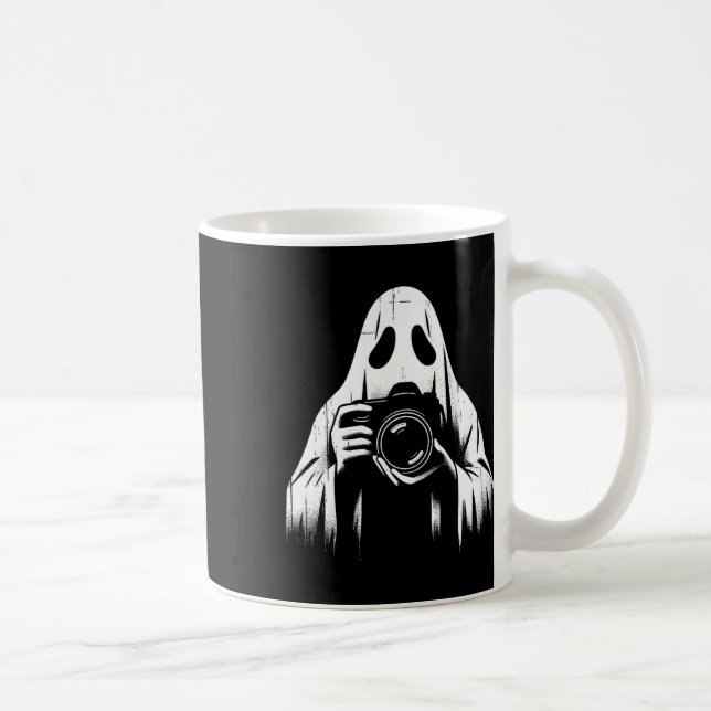 Caneca De Café Fantasma com Câmera - Fotografia assustadora L (Direita)