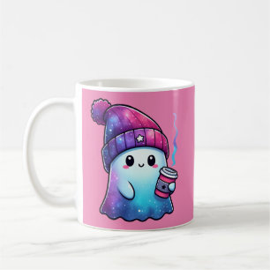 Caneca de café fantasma com fofo fantasma para ama