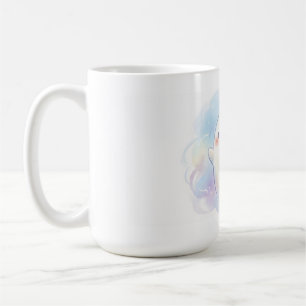 Caneca De Café Fantasma Coquete Adorável com Laço Rosa Personaliz
