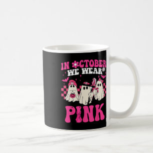 Caneca De Café Fantasma Cute do Guerreiro do Cancer de Mama Rosa
