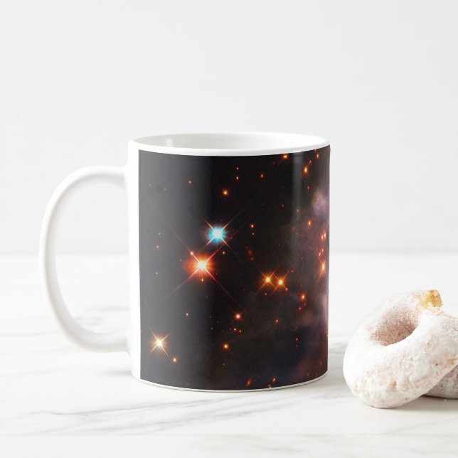 Caneca De Café Fantasma da Nebulosa de Cassiopeia (Com Donut)