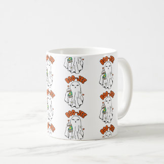 Caneca De Café Fantasma de Boo-Jee Halloween com café gelado na m