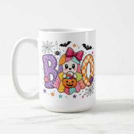 Caneca De Café Fantasma de Halloween Adorável BOO Watercolor Subl