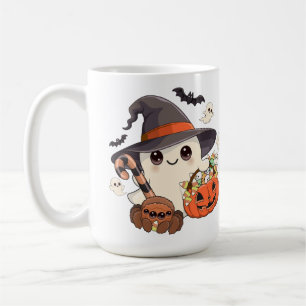 Caneca De Café Fantasma de Halloween Fofo no Estilo Kawaii