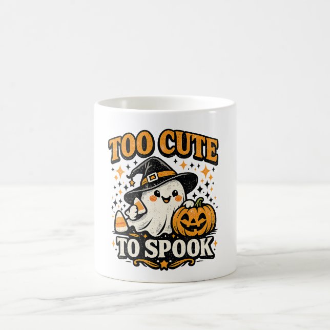 Caneca De Café Fantasma de Halloween Muito Fofo Para Assustar (Centro)
