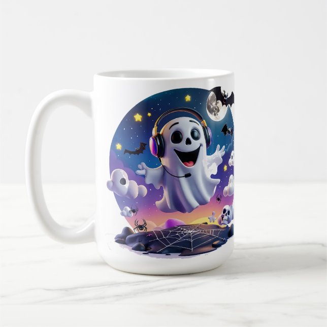 Caneca De Café Fantasma de Música (Esquerda)