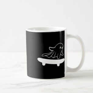 Caneca De Café Fantasma de skate de Halloween no bolso de skate