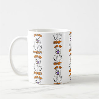 Caneca De Café Fantasma do Halloween bonito mas assustador segura