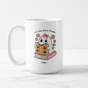 Caneca De Café Fantasma do Livro de Halloween Engraçado Personali