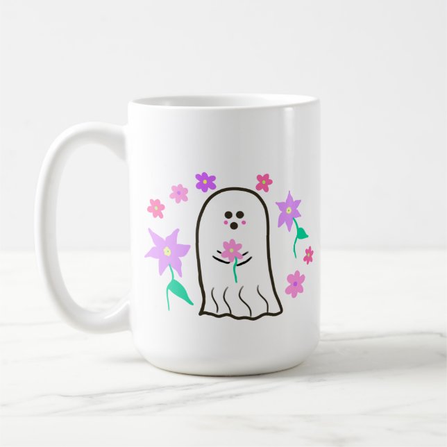 Caneca De Café Fantasma em Jardim Flor (Esquerda)
