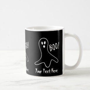 Caneca De Café fantasma engraçado gritando design gráfico boo hal