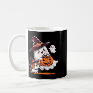 Caneca De Café Fantasma Engraçado Passeando com Cachorro Temporad