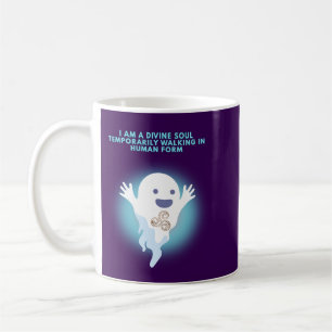 Caneca De Café Fantasma Espiritual Bonito - Citação de Alma Divin