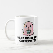 Fantasma Kawaii Divertido Morto Por Dentro Mas Caf