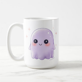 Caneca de Café Fantasma Kawaii Fofa | Xícara de Ha