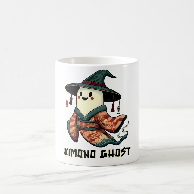 Caneca De Café Fantasma Kimono - Truque ou travessura - Sanduíche (Centro)