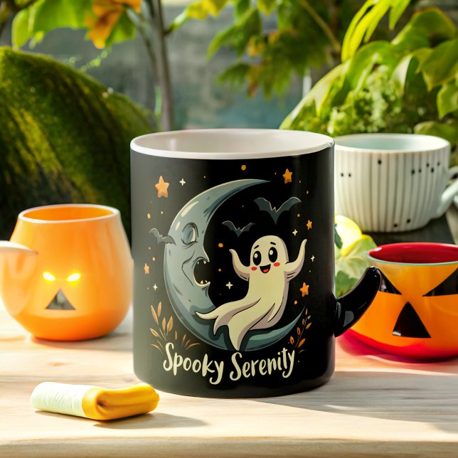 Caneca De Café Fantasma Personalizado de Serenidade Spooky (Criador carregado)