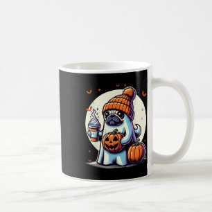 Caneca De Café Fantasma Pug Pumpkin Bebe Beanie Fall Halloween