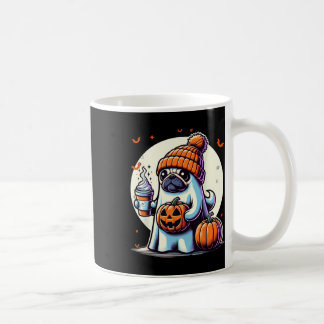 Caneca De Café Fantasma Pug Pumpkin Bebe Beanie Fall Halloween