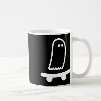Caneca De Café Fantasma Skateboard Preguiçoso Roupa de Halloween